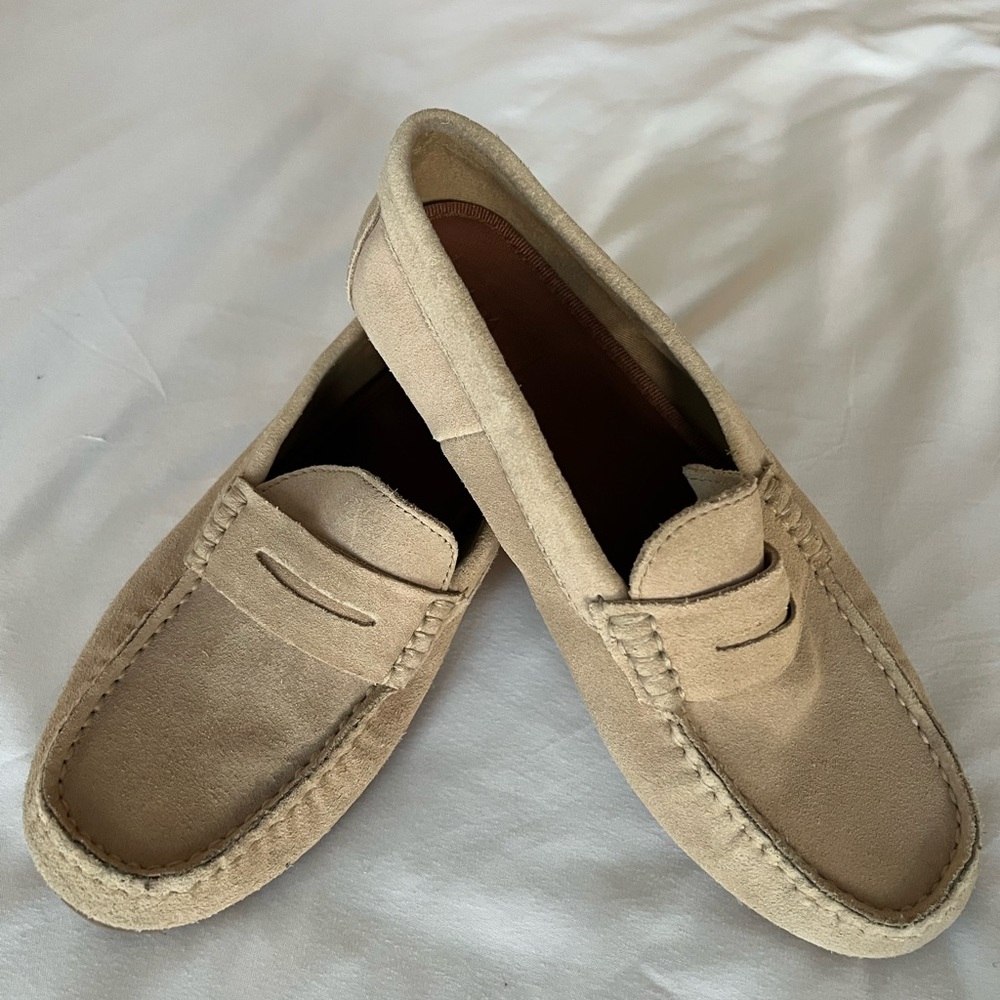 Zara Men's Cream Loafers